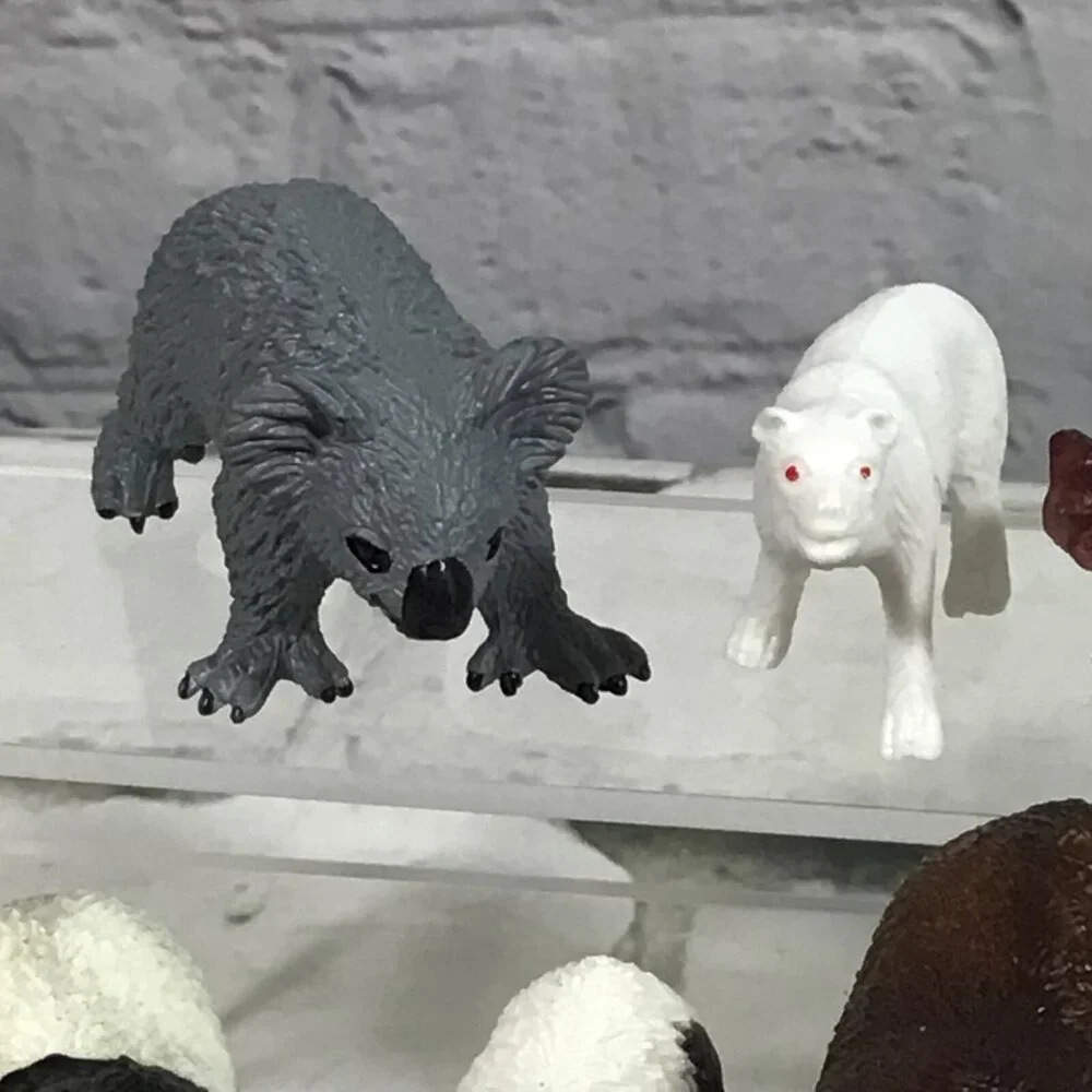 Bears Figures Collection of Animals Lot of 11 White‎ Black Brown Assorted